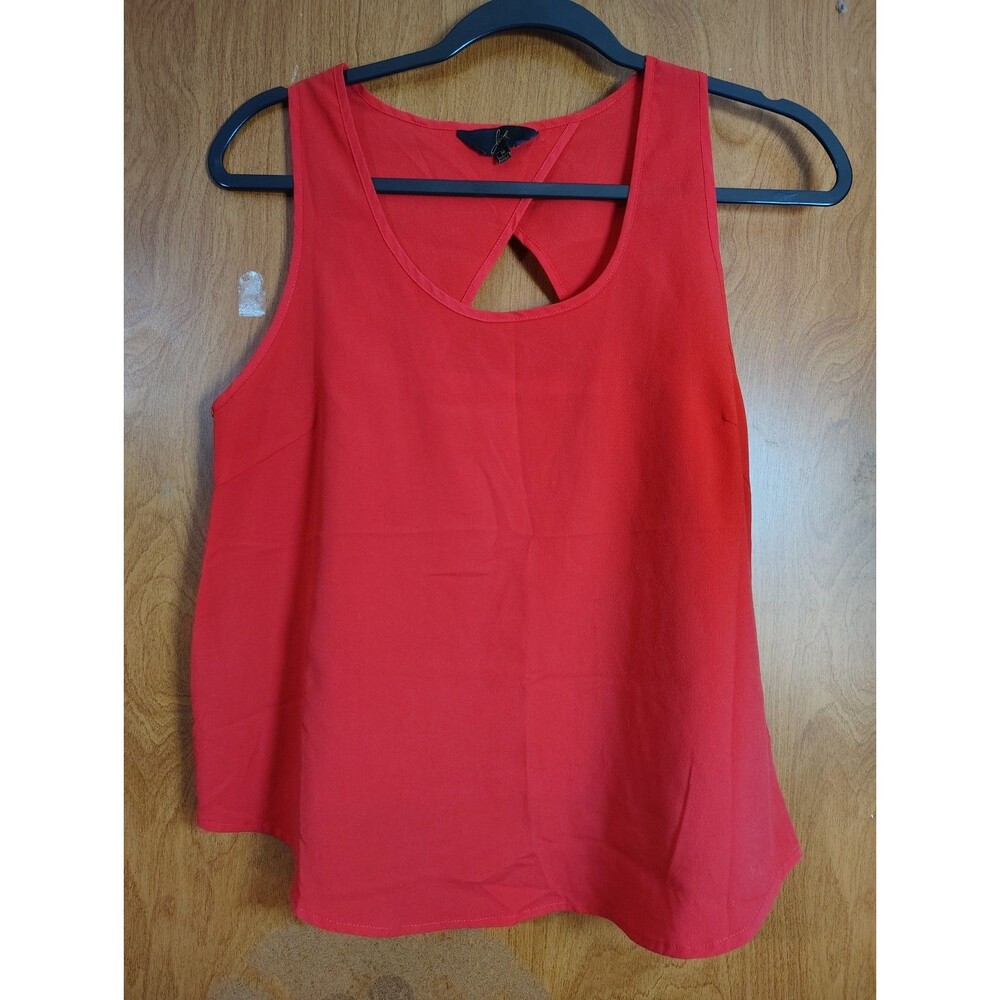 Jack Red Sleeveless Sleeveless Blouse Sz M Office Chic Elevated Basic Polished